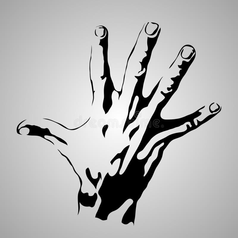 Two hands royalty free illustration