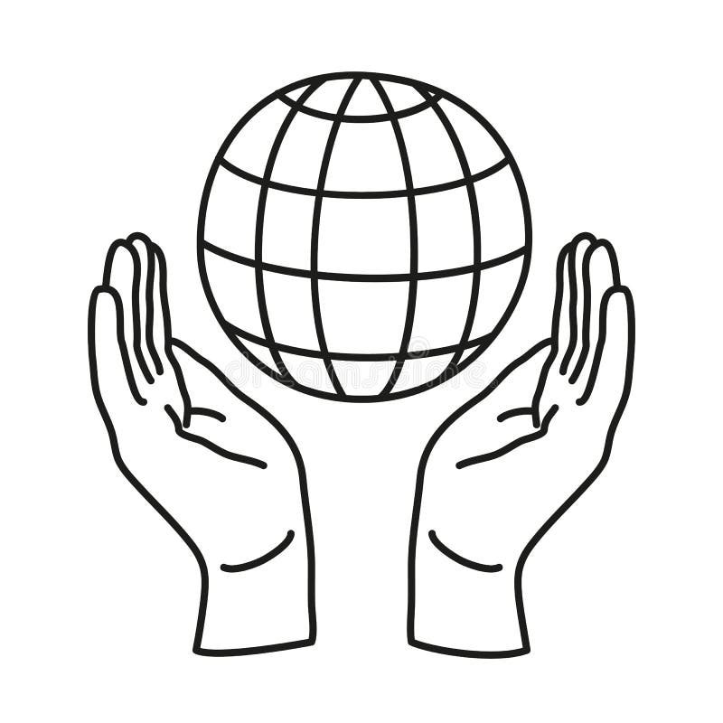 Two Hands Holding Globe Stock Illustrations 141 Two Hands