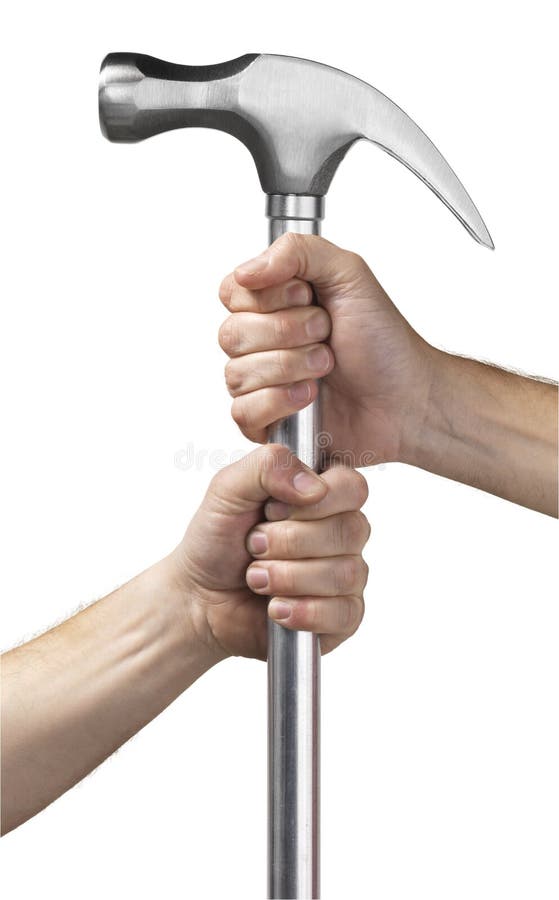 Hands holding hammer stock image. Image of hold, fist 5180515
