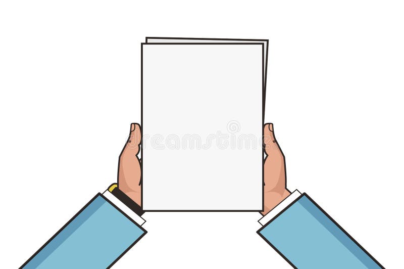 Two Hands Holding Paper Sheet Stock Illustrations 101 Two Hands