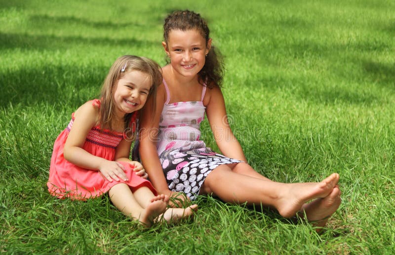 Two happy little girls