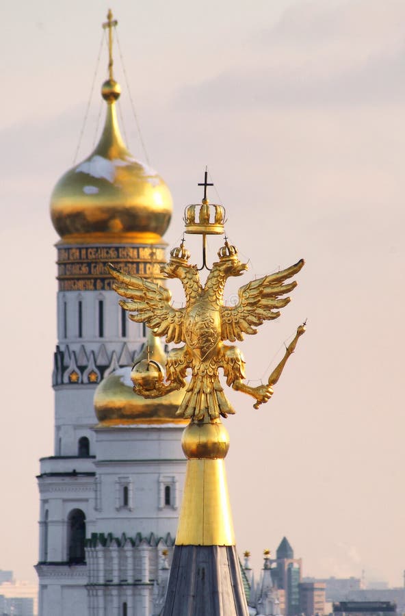 Two-headed eagle on the spire