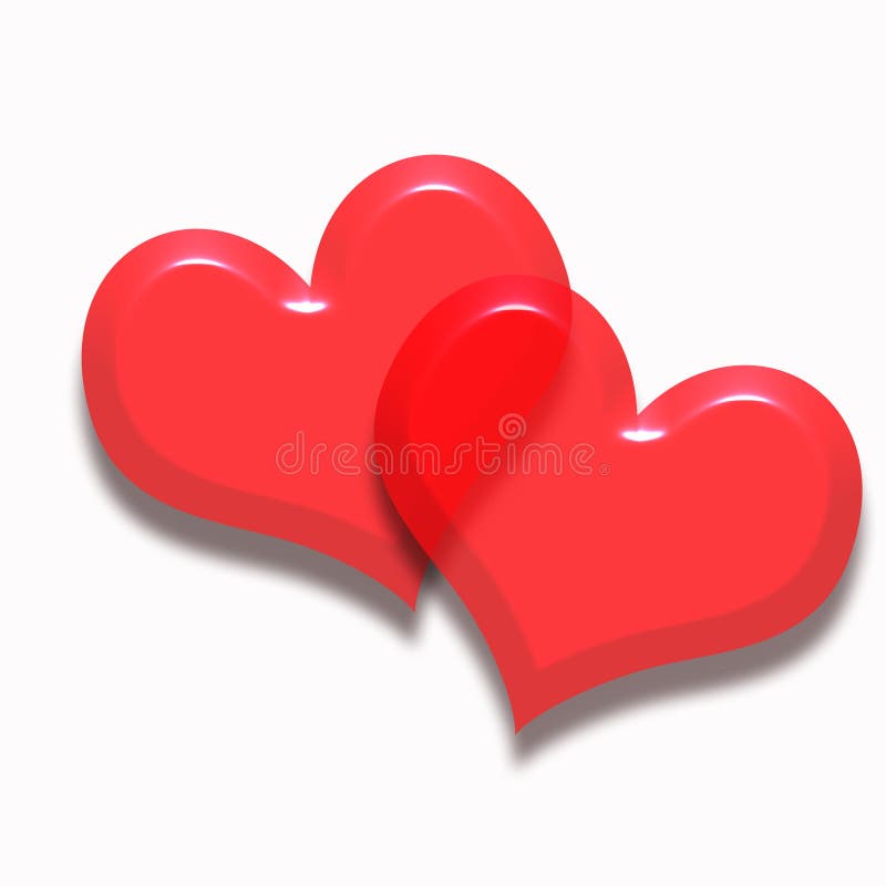 Two hearts royalty free illustration