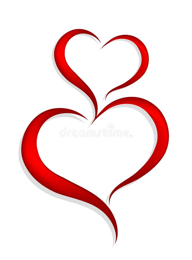 Two hearts royalty free illustration