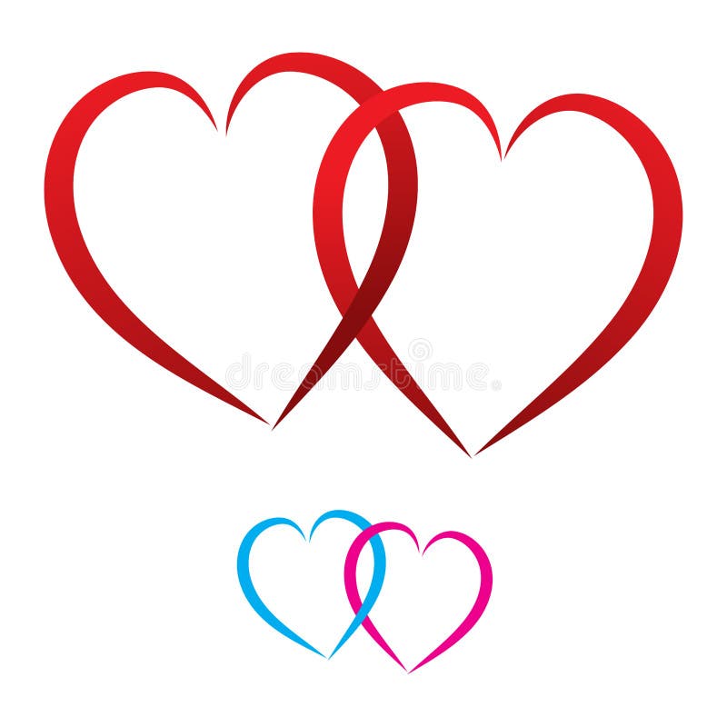 Drawings Of Two Hearts Together