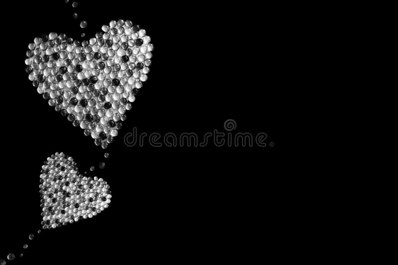 Two Hearts Made of Stones Isolated on Black Background. Black and White  Image. Poem Background. Valentine S Day Stock Photo - Image of style,  wallpaper: 204340826