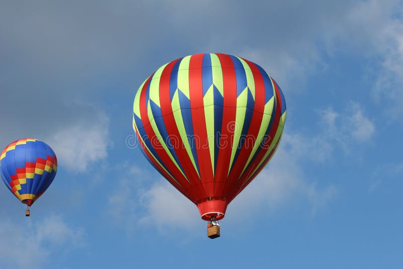 Two hot air balloons