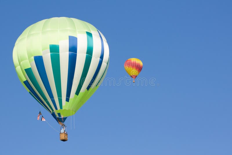 Two hot air balloons