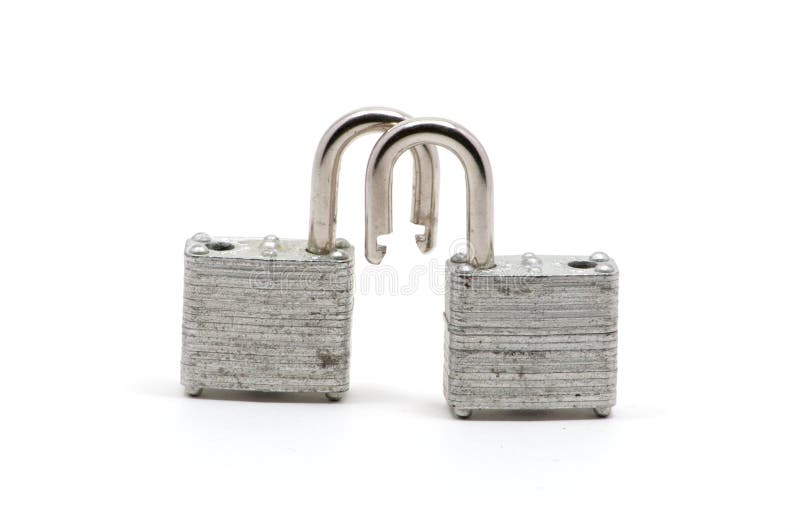 Two isolated silver locks stock image. Image of stripy 63159467