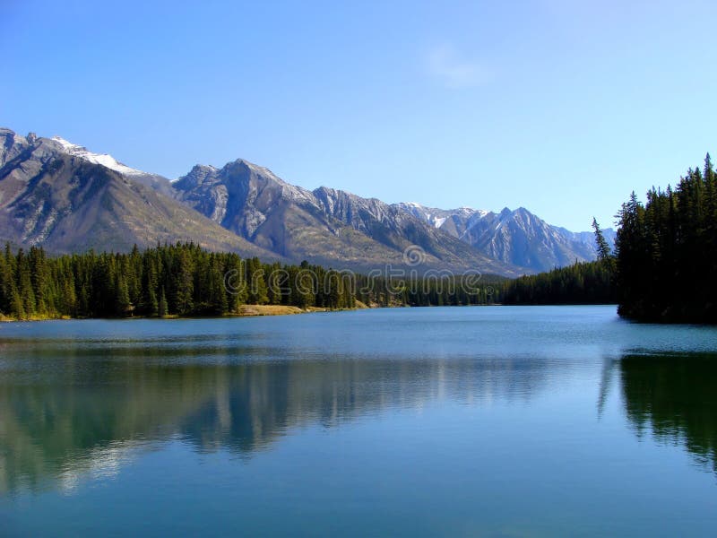Two Jack Lake royalty free stock photos Two Jack Lake royalty free stock photos