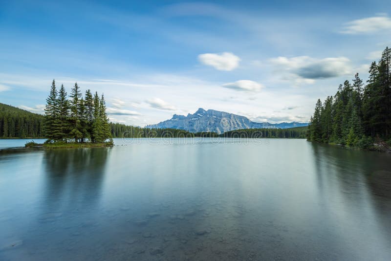 Two Jack Lake near Banff in Canada stock image Two Jack Lake near Banff in Canada stock image