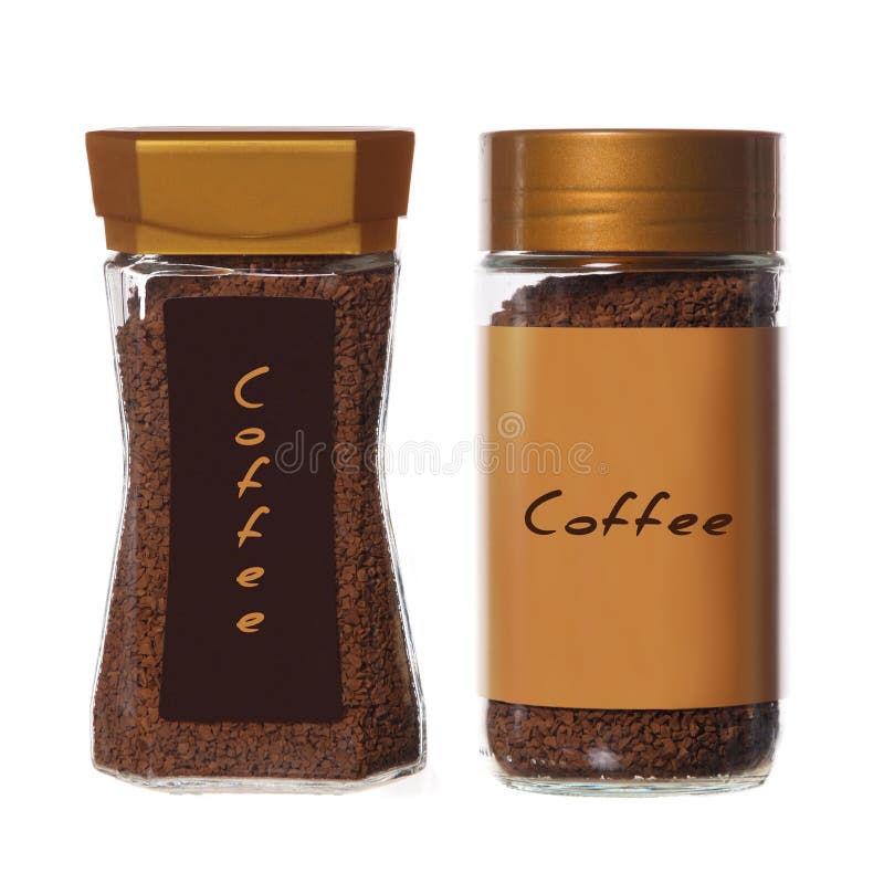 Two jars of instant coffee
