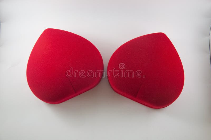 Red Jewel Box Heart Shaped Gift Present on Green Fabric Wavy Cloth