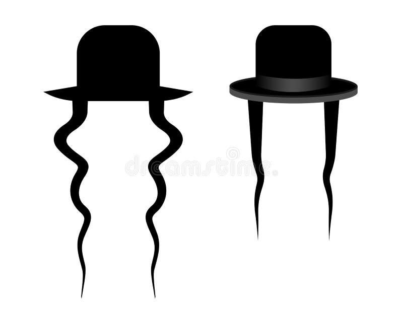 Jewish Hats Vector Cartoon Flat Set Stock Vector - Illustration of ...