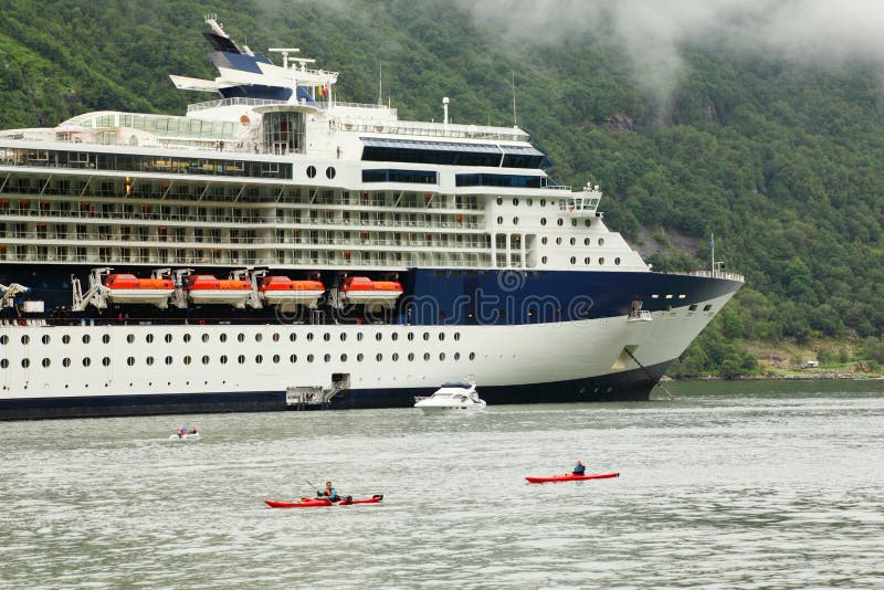 Two Kayaks, Yacht and Rescue Boat Float Editorial Stock Photo Image of outside, liner 26087018