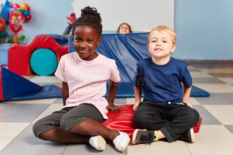 Two kids playing sports royalty free stock photography Two kids playing sports royalty free stock photography
