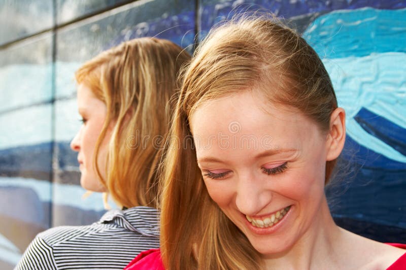 Two laughing girls