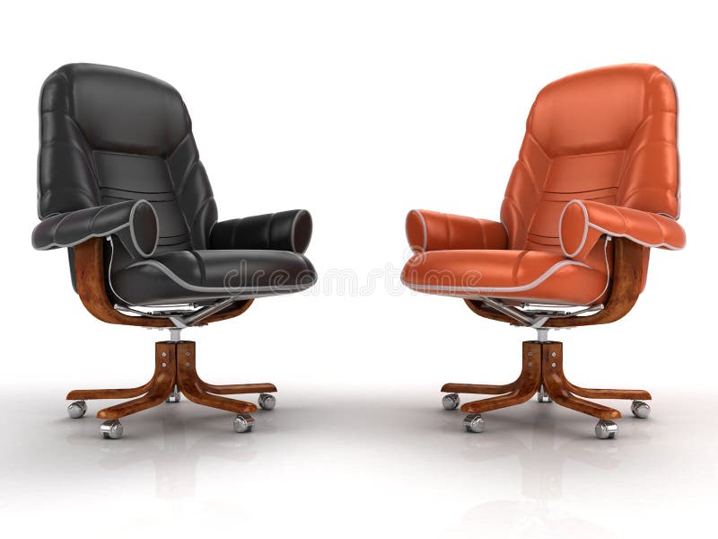 Two Black Red Modern Leather Armchairs Stock Photos Free & Royalty