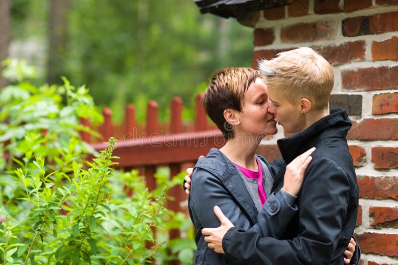 A Kiss Of Two Cute Girls Stock Image Image Of Attractive 18458085