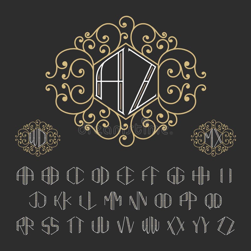 Monogram Letters Victorian Stock Illustrations – 1,395 Monogram Letters ...