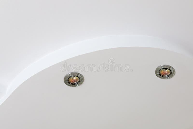 Two Level Ceiling With Dotted Light Stock Photo Image Of Ceiling