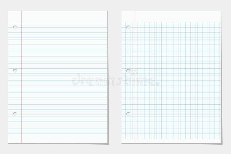 Two lined notebook sheets royalty free illustration