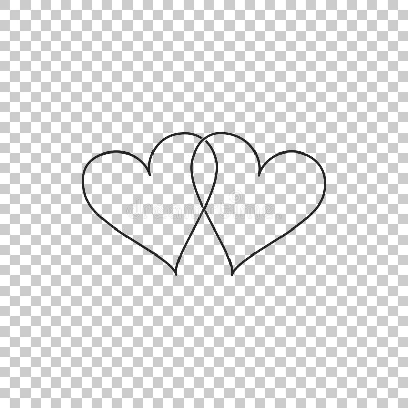 Biểu tượng đôi trái tim được liên kết với nhau trên nền trong suốt có thể thể hiện sự kết nối và tình yêu chân thành. Với định dạng vector và kiểu dáng tối giản, hình ảnh này có thể phù hợp với nhiều dự án khác nhau.