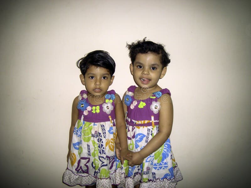 Two little girls portrait