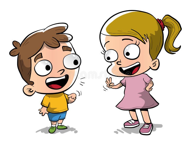 Kids Talking Stock Illustrations – 2,962 Kids Talking Stock ...