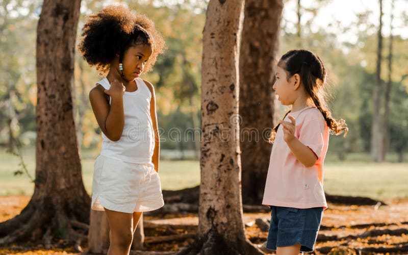 mixed girls  playing