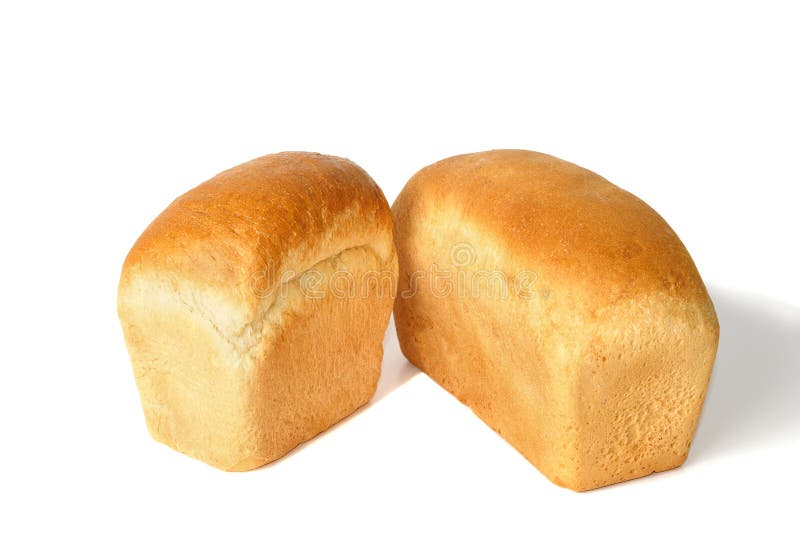 Two loaves of white bread stock photo. Image of crunchy 10905438