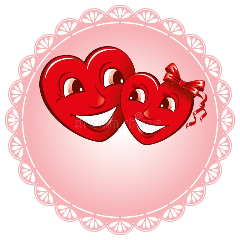 Two lovers heart royalty free illustration Two lovers heart royalty free illustration