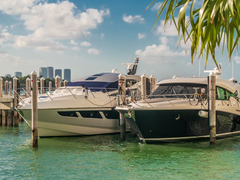 two luxury yachts