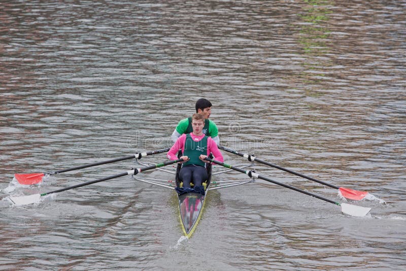 Two Man Crew Rowing Hard editorial stock photo. Image of oarsman 23514268