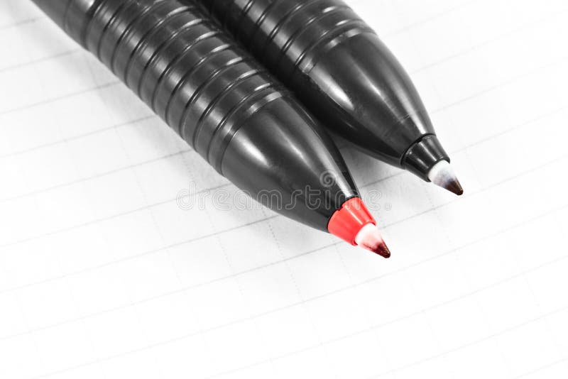 Two marker or felt pen stock image. Image of education 63970973