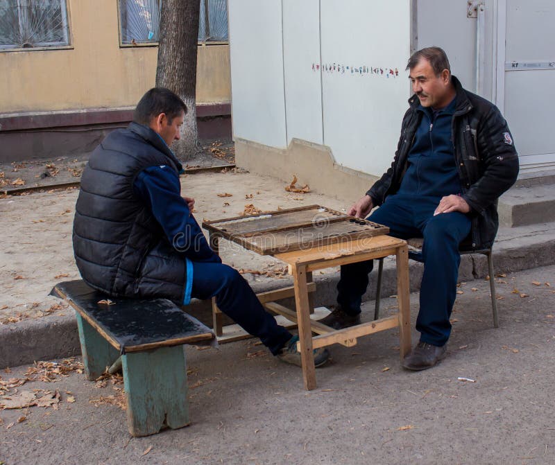 Men at play in Tashkent