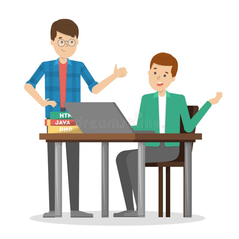 Two Colleagues Talking Stock Illustrations – 503 Two Colleagues Talking ...