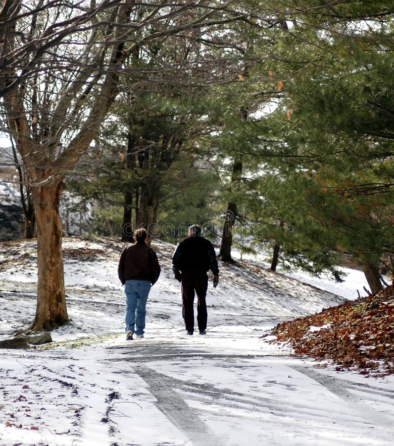 Two Men Walking