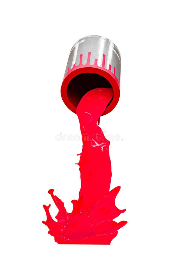 Premium Photo  Red paint spilled from an open can
