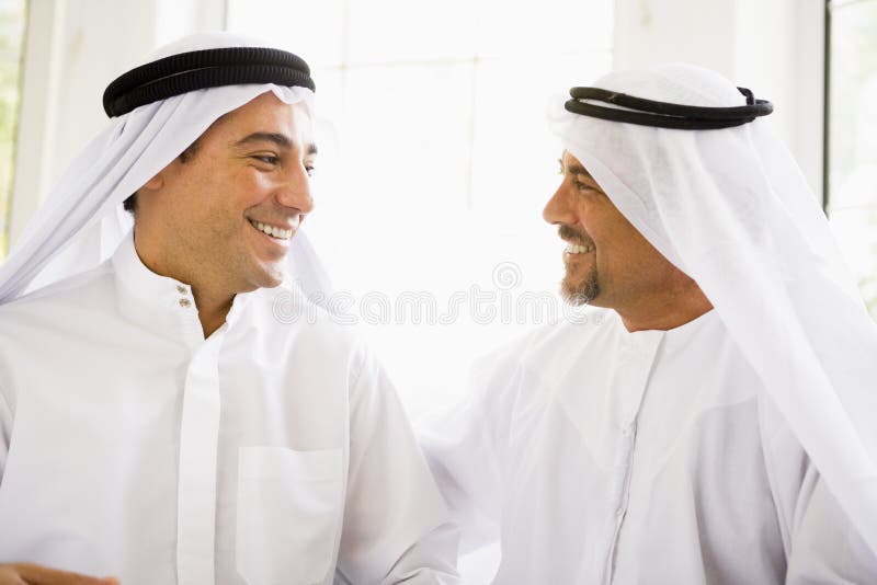 Two Middle Eastern men stock photography