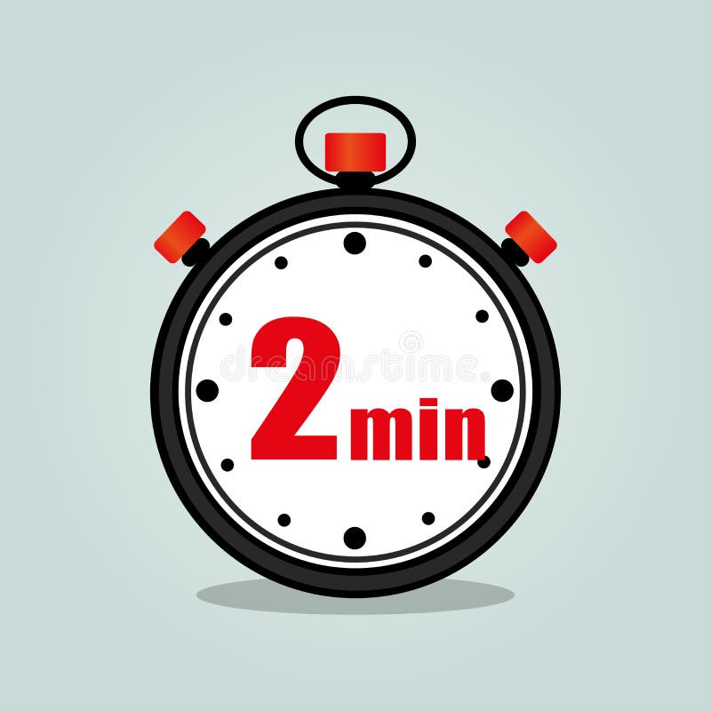 Two minutes stopwatch stock vector. Illustration of label - 107614095