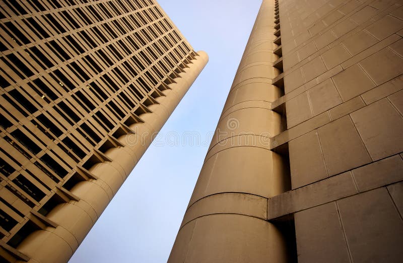 Two modern high-rise buildings royalty free stock photo