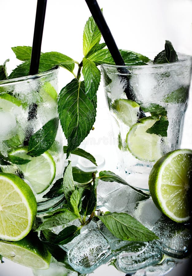 Two mojitos stock photos