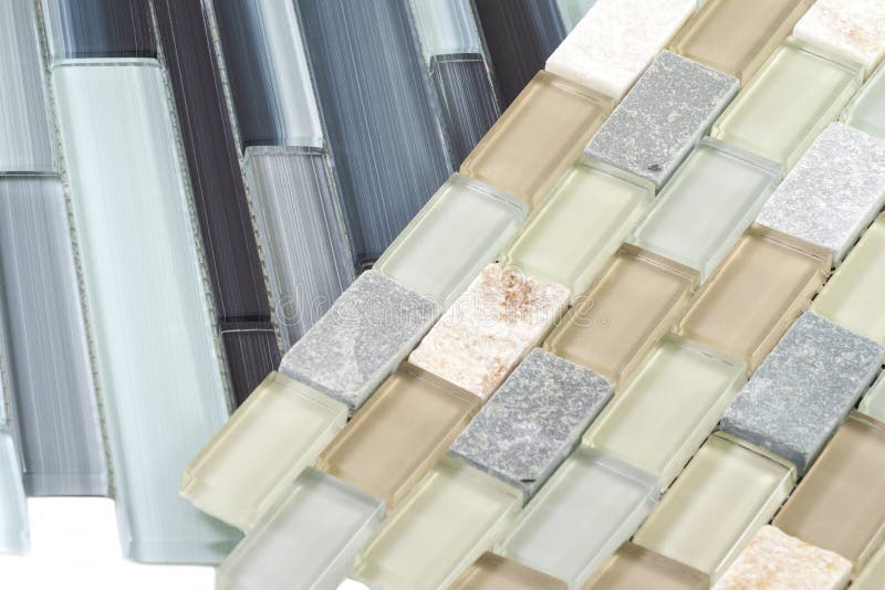 Two Mosaic Tile Samples Overlapping Stock Image Image of floor