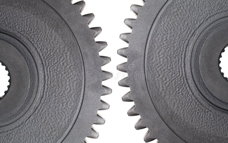 Two motion gears stock image. Image of factory, design 21254257