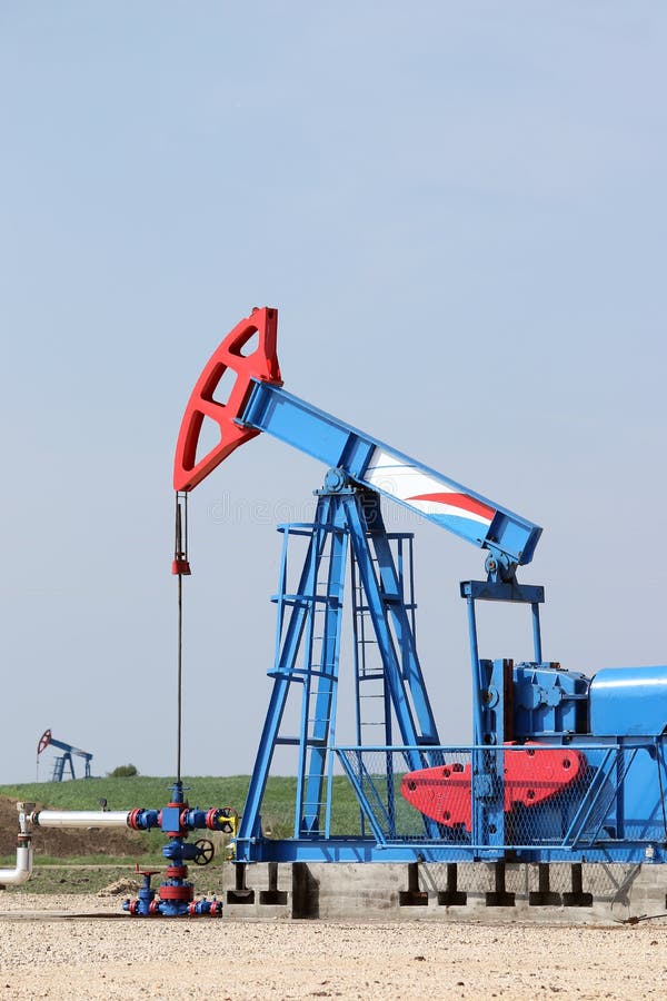 Two oil pump jack stock photo. Image of green, jack, industrial 39972110
