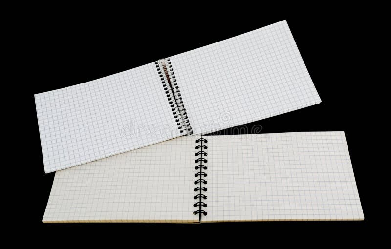 Two open notebook.