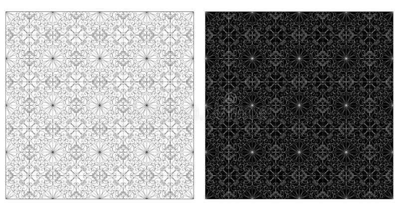 Two ornamental patterns vector illustration