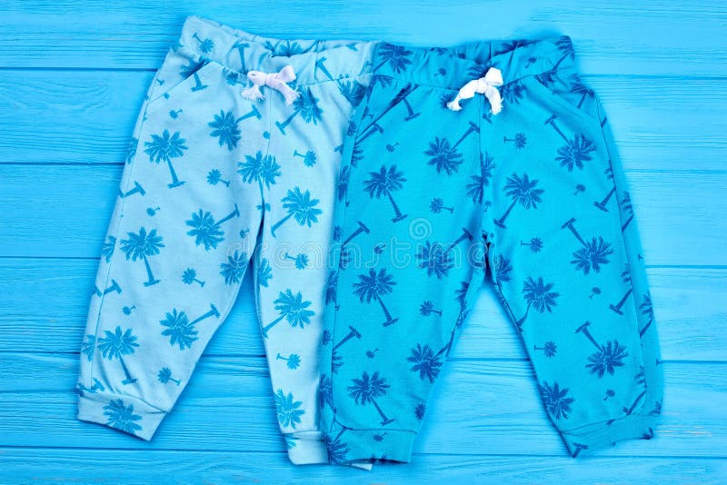 Two Pairs of Modern Kids Pants. Stock Photo - Image of patterned ...