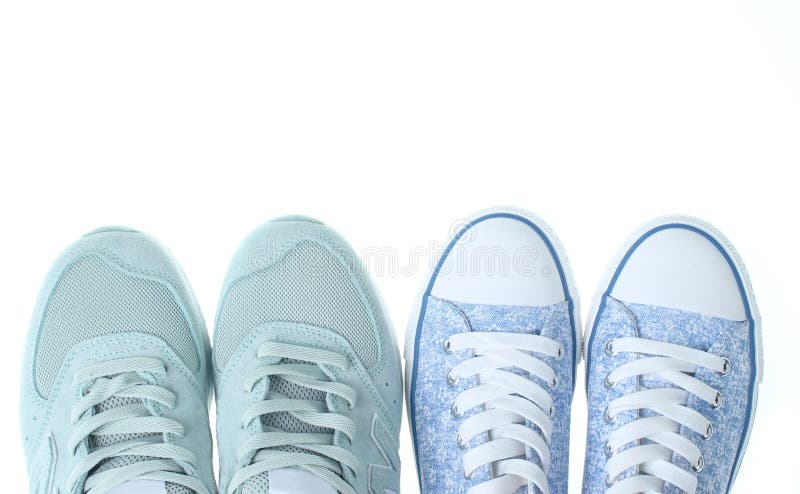 The Pairs Of Sneakers With Orange Basketball Stock Image - Image of ...